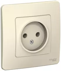 РОЗЕТКА С/У без з/к б/шт 16А 250В, молочн. BLNRS000012