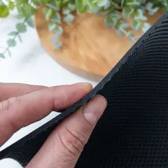 №2 Подошва для кукольной обуви из микропоры для кукольной обуви, тапочек, цвет Черный, ромб, 3 мм, 37*23 см, 1 шт.