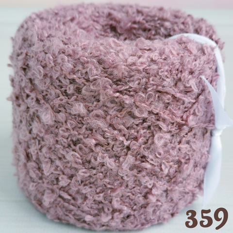 Пряжа бобинная буклированная 135м/50гр 359, Пыльный фиолетовый