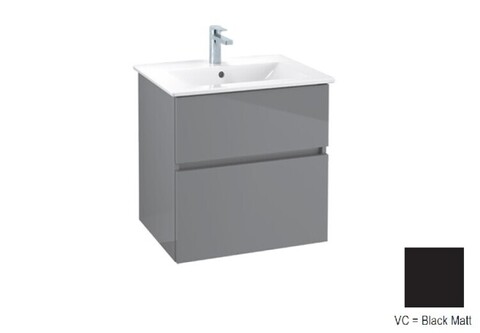 Villeroy&Boch  B66400VC Тумба под раковину, Villeroy&Boch, Verity Line, ширина, мм-605, глубина, мм-482, высота, мм-618, тип установки-подвесной, раковина-необходимо заказать, вырез под раковину-один, ящики-2, крепления в комплекте, материал корпуса-