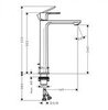 Hansgrohe Rebris E 72591670 Высокий смеситель для раковины EcoSmart+ (чёрный матовый)