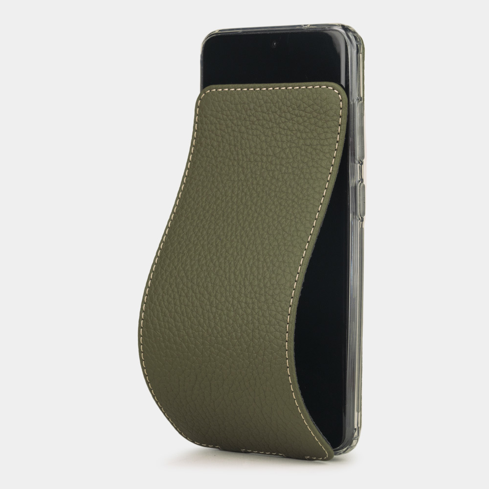 Чехол для Samsung Galaxy S20+ из натуральной кожи теленка, зеленого цвета