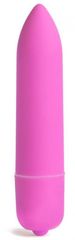 Розовая вибропуля X-Basic Long Bullet-10 speeds - 9 см. - 
