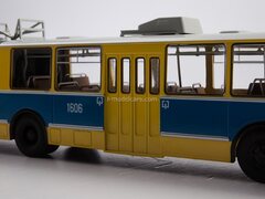 Trolleybus ZIU-10 articulated yellow-blue Soviet Bus (SOVA) 1:43