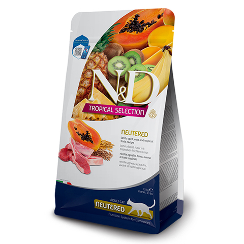 Farmina N&D TropicalSelection 1,5 кг ягненок для кастрированных кошек