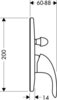 Hansgrohe 31745000 *СНЯТ*HG 31 745 000 Focus E Смеситель для 2х потребителей (внешняя монтажная часть)