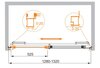 Душевая дверь в нишу Cezares LUX-SOFT-BF-1 LUX-SOFT-W-BF-1-150-C-Cr-IV