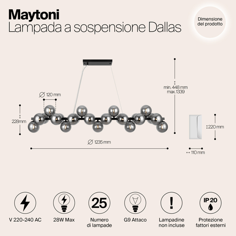 Подвесной светильник Maytoni Dallas MOD547PL-25B