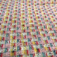 Ткань твид Chanel оригинал цвет яркая клетка 3092