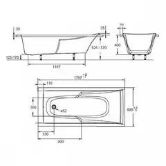 Акриловая ванна Jacob Delafon Corvette 180x80 E60900-00
