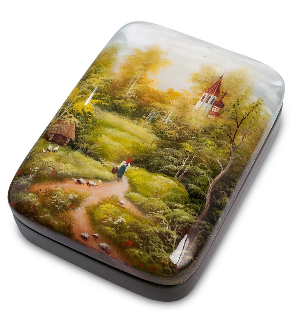 Табакерка федоскино. ). Роспись шкатулок федоскино. Расписные шкатулки федоскино. Лаковая роспись федоскино.