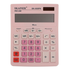 
          Калькулятор настольный SKAINER 12 Bit, LCD, 15.5*20.5*3.5 см, розовый