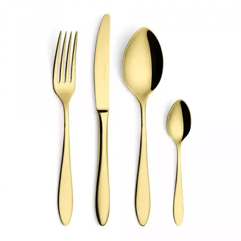 Набор столовых приборов 24 предмета на 6 персон Cristema Colombo золотой