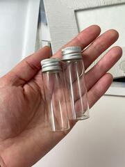 Баночки-бутылочки прозрачные, завинчивающиеся, 15 мл, 7*2,2*2,2 см, набор 6 штук