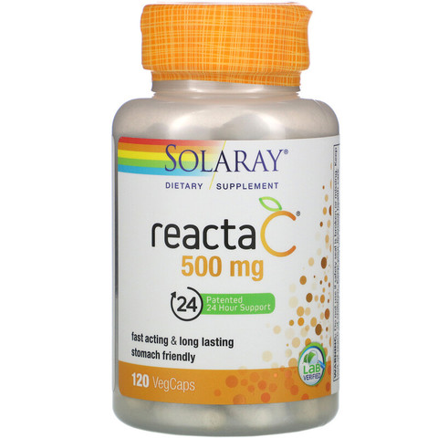 Solaray, Reacta-C, 500 mg, 120 VegCaps