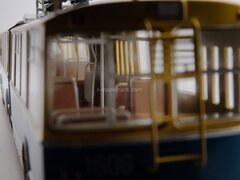 Trolleybus ZIU-10 articulated yellow-blue Soviet Bus (SOVA) 1:43