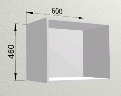 Кухня Мария шкаф верхний высокий горизонтальный 600