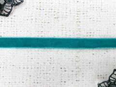 Лента бархатная, ш. 1 см, бирюза