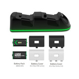 Зарядная станция для 2-х геймпадов Xbox One / Xbox Series + 2 аккумулятора 2000mAh DOBE ( TYX-1623X ) (Черный)