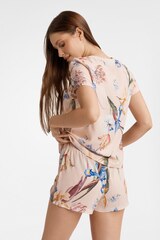 Пижама женская с шортами из вискозы ESOTIQ 40599 LOVER_Бежевый