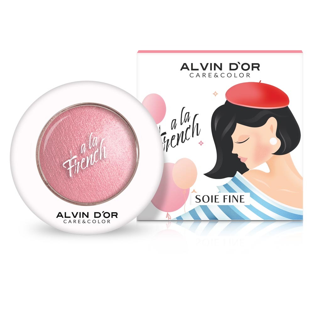 Alvin D'or  ALF-15 A LA FRENCH Румяна запечённые для лица тон 02 сlassic pink Soie Fine