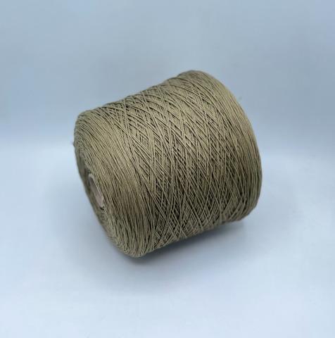 Бобинная пряжа (пр.Италия), art.Cotone, 350м/100 гр. 100%Хлопок, цвет-Светлый хаки , арт.34753