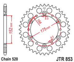 Звезда задняя JT R 853.49  Yamaha TT-R 250 TT 600 R  YZ 250