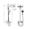 Душевая система внешнего монтажа с термостатом 110 см с верхней лейкой 36х19 см Hansgrohe Raindance Select E 27288400