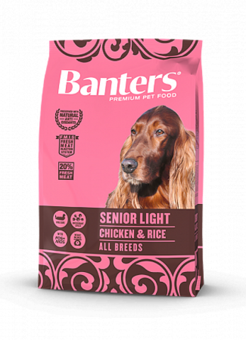 Banters Senior Light курица с рисом сухой корм для собак 3 кг