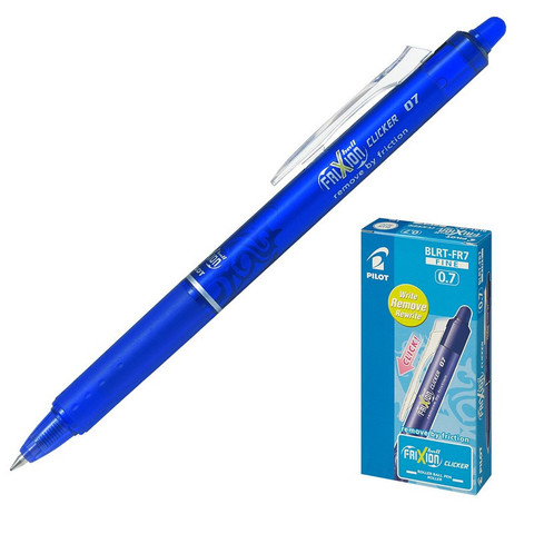 Ручка гелевая со стираемыми чернилами автоматическая Pilot Frixion Clicker синяя (толщина линии 0.4 мм)