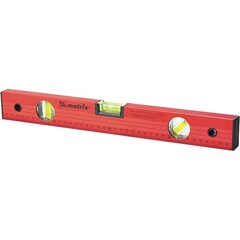 33238 Уровень алюминиевый, 1800 мм, 3 глазка, красный, линей