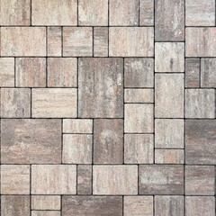 Тротуарная плитка МЮНХЕН - Листопад гладкий Клен, комплект из 4 видов плит