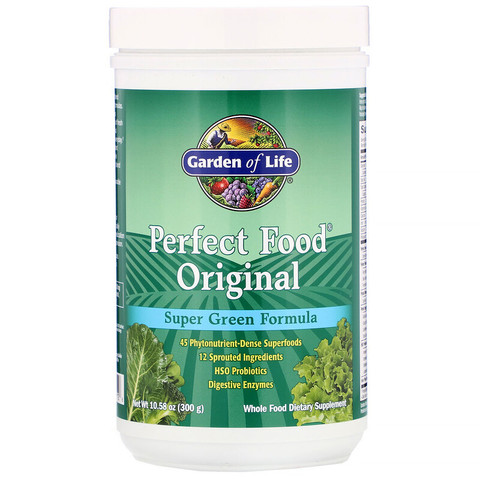 Garden of Life, Perfect Food Original, Супер Зеленая Формула 10.58 унции (300 г)