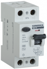 Автоматический выключатель ИЭК УЗО 2Р 32А 30мА ВД1-63 GENERICA MDV15-2-032-030