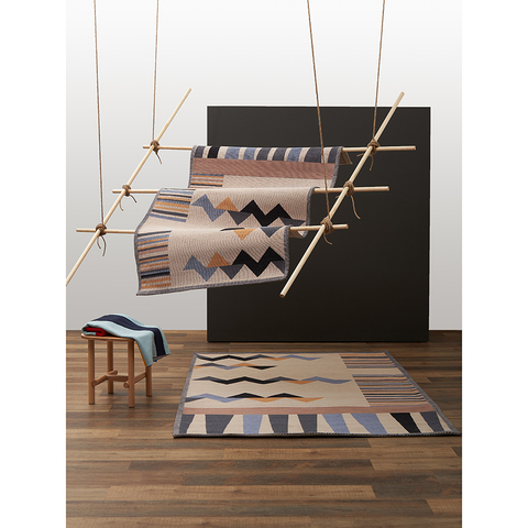 Ковер из хлопка по мотивам нанайских орнаментов 120х180см Tkano Cultural Heritage