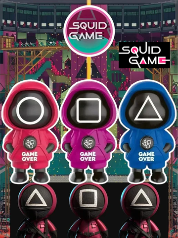 Игрушка-брелок Игра в кальмара со сменными лицами