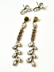 Серьги длинные style by DIOR цвет бронза