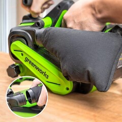 Ленточная шлифмашина Greenworks G24BS 24V аккумуляторная, без АКБ и ЗУ