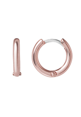 Серьги кольца 12 мм из серебра розовые