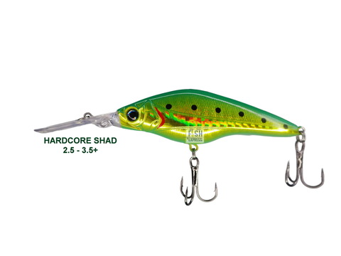 Воблер HARDCORE SHAD 75sp 10гр. 2.5 - 3.5m+ #11 (реплика)