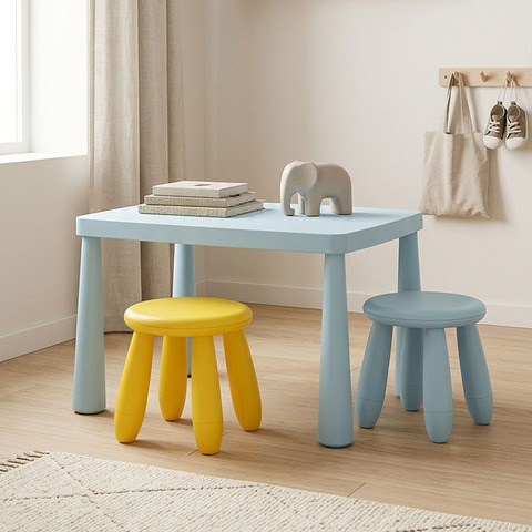 Выгодное предложение ДЕТСКАЯ МЕБЕЛЬ № 3 Детский стол голубой + 2 Детских табурета голубой/желтый