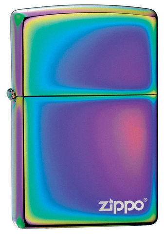 Зажигалка Spectrum Zippo Logo с покрытием Spectrum, латунь/сталь, разноцветная, глянцевая123