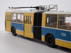 Trolleybus ZIU-10 articulated yellow-blue Soviet Bus (SOVA) 1:43