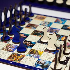 Шахматы от DAVICI - Деревянные детали пазла, настольная игра, которую вы собираете сами