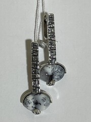 Агат (серьги из серебра )