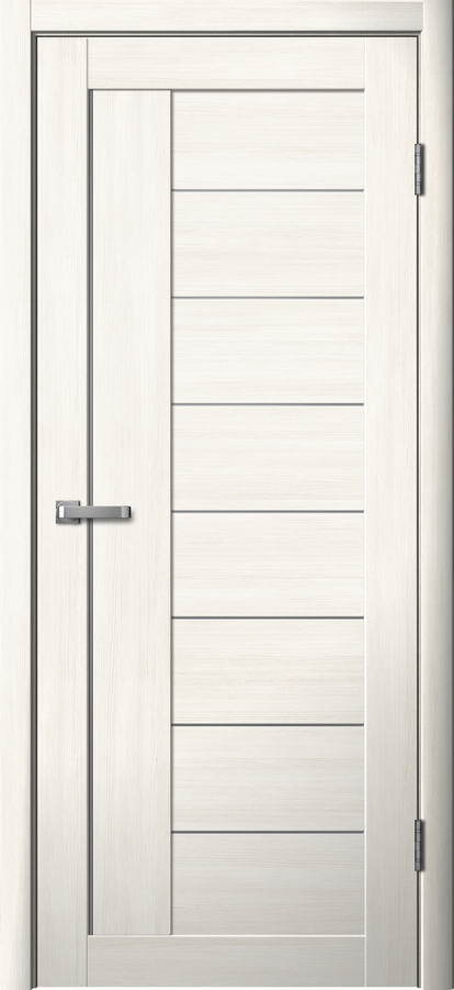 Дверь межкомнатная Двероникс 01Л, цвет снежный ясень, экошпон, стекло матовое