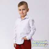 Рубашка на кнопках (мелкий орнамент) / 01580