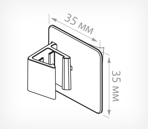 Держатель рамки с клейким основанием под углом 0° к поверхности WB-CLIP 00