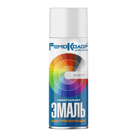 69-9-101 Эмаль универсальная акриловая, БЕЛАЯ матовая, 520мл (РемоКолор)