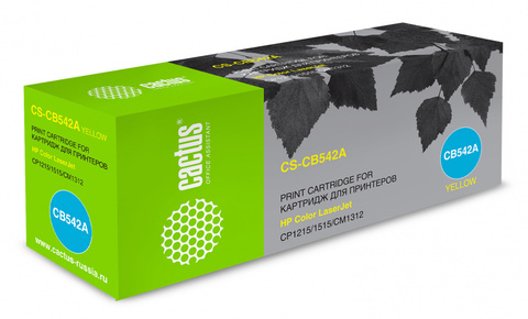 Картридж лазерный Cactus CS-CB542A CB542A желтый (1400стр.) для HP CLJ CP1215, 1515, CM1312